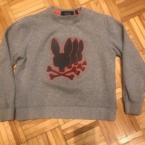 5/15$ Psycho Bunny Gray Crewneck with Red Logo​